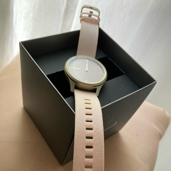garmin Other - Vívomove® Style Light Gold & Blush Pink Garmin Hybrid Smartwatch